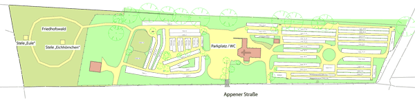 Lageplan Friedhofswald Appen